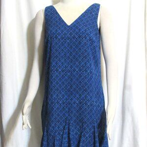 NEW Womens Ladies LAUREN By RL Silky Shades of Blue Knee Dress 4 Orig $149